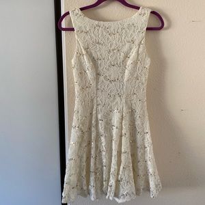 White Sparkly Lacey Dress